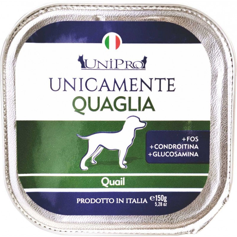Unipro Unicamente Quaglia 400g - Cibo Umido per Cani Unipro Unicamente Quaglia 400g - Cibo Umido per Cani